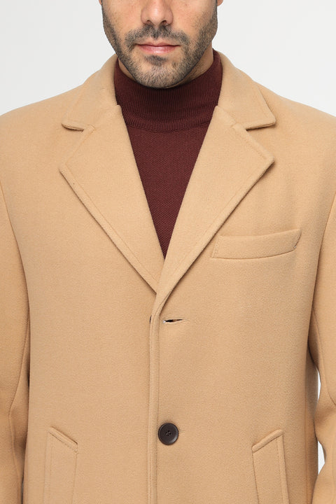 Regular Fit Coat Beige