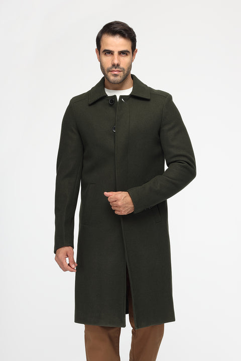 Regular Fit Coat Green