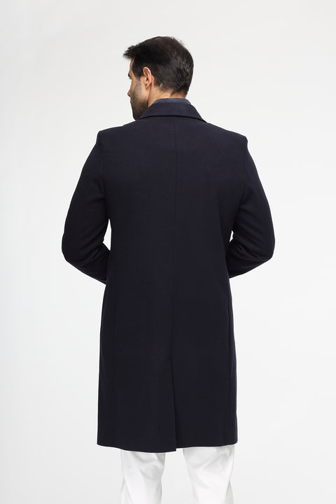 Regular Fit Coat Dark Blue