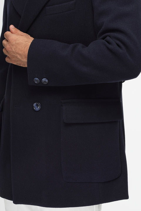 Regular Fit Coat Dark Blue