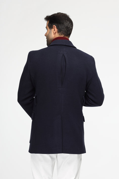 Regular Fit Coat Dark Blue