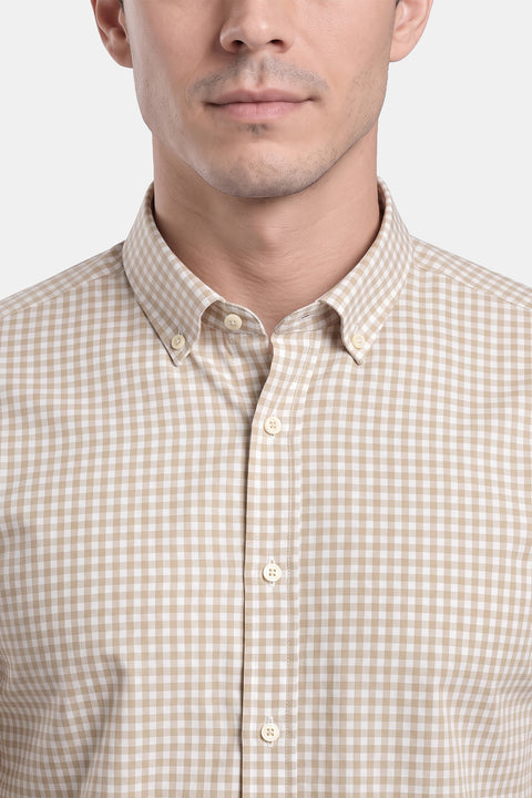 Milano Shirt Regular Fit Beige