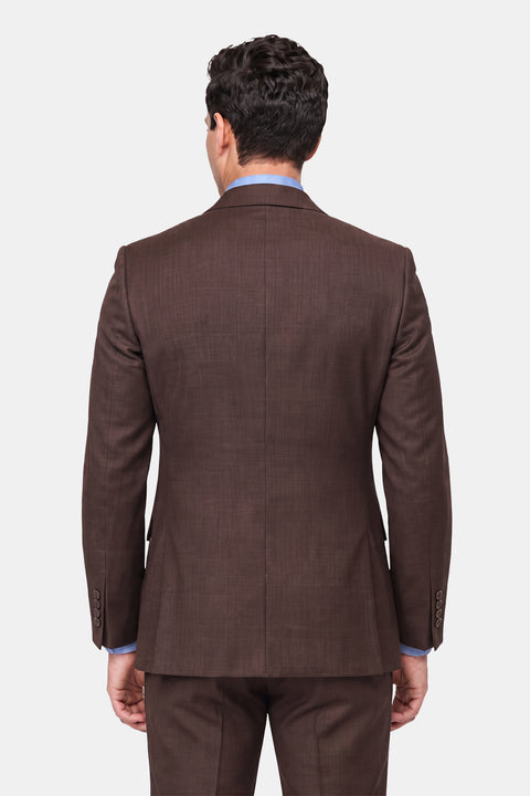 Slim Fit Suit Brown