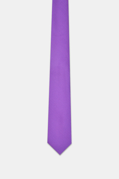 Jacquard Tie 7 cm Purple