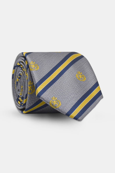 Stripe Tie 7 cm Gray