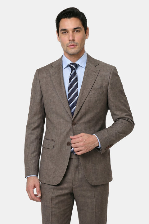 Slim Fit Suit Brown