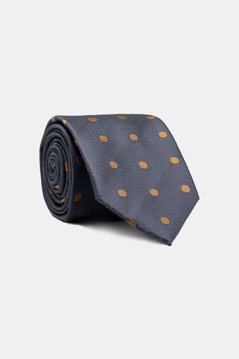 Jacquard Tie 7 cm Gray