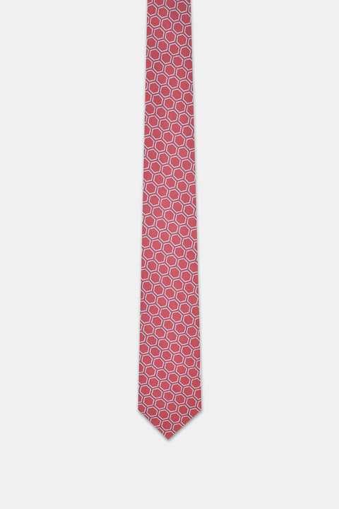 Jacquard Tie 7 cm Red