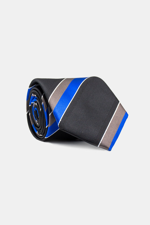 Stripe Tie 7 cm Black