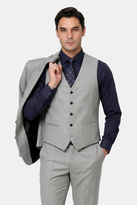 Regular Fit Suit Light Gray