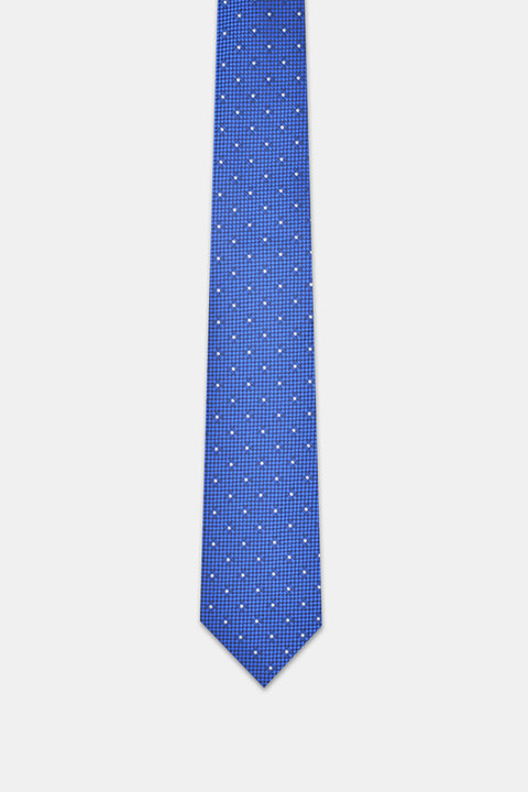 Jacquard Tie 7 cm Blue