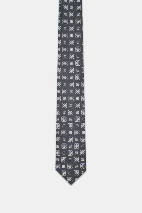 Jacquard Tie 7 cm Black