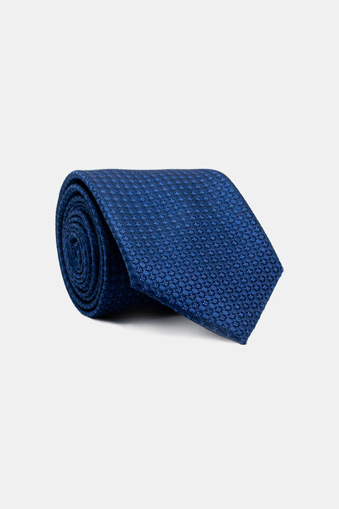 Jacquard Tie 7 cm Dark Blue