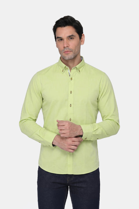New Fit Shirt Oxford Yellow 100% Cotton