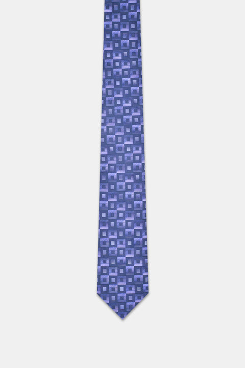 Jacquard Tie 7 cm Blue