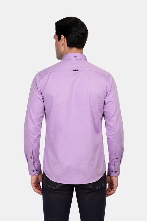New Fit Shirt Oxford Purple100% Cotton
