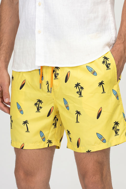 Regular Fit Swim Suit Yellow