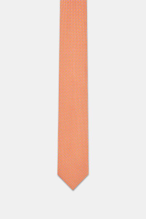 Jacquard Tie 7 cm Orange