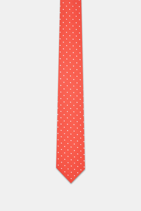 Jacquard Tie 7 cm Orange