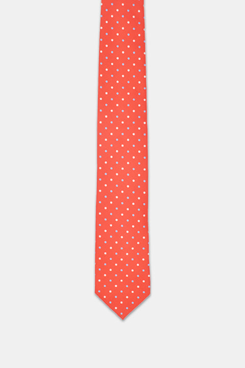 Jacquard Tie 7 cm Orange
