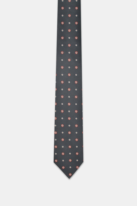 Jacquard Tie 7 cm Black