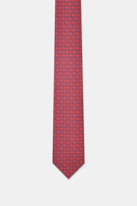 Jacquard Tie 7 cm Red