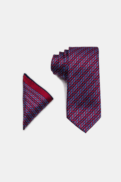 Jacquard Tie 7 cm Maroon