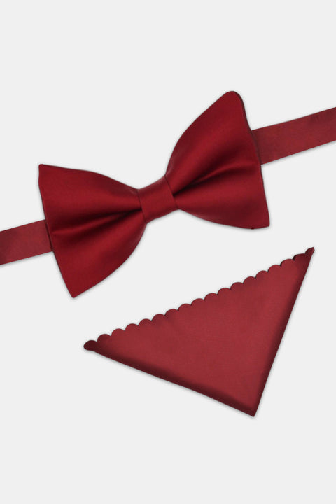 Plain Bow Tie Maroon
