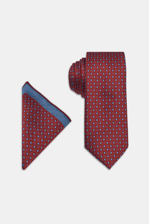 Jacquard Tie 7 cm Maroon