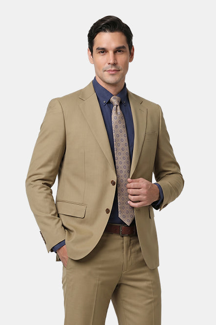 Regular Fit Suit Beige