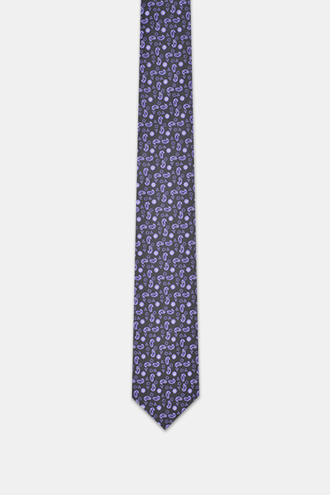 Jacquard Tie 7 cm Purple