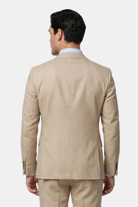 Slim Fit Suit Beige