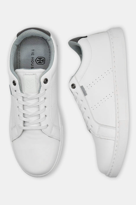 White Sneakers with Subtle Gray Details