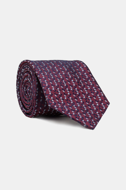 Jacquard Tie 7 cm Maroon