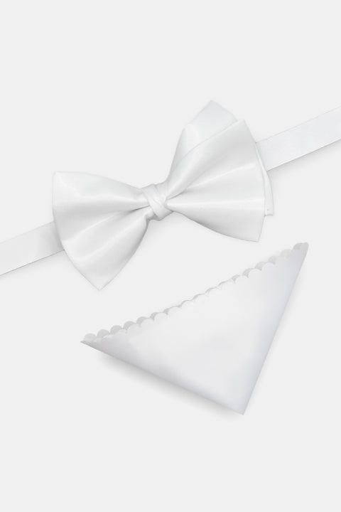 Plain Bow Tie White