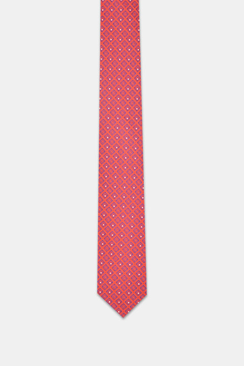 Jacquard Tie 7 cm Red
