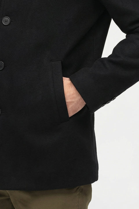 Regular Fit Coat Black