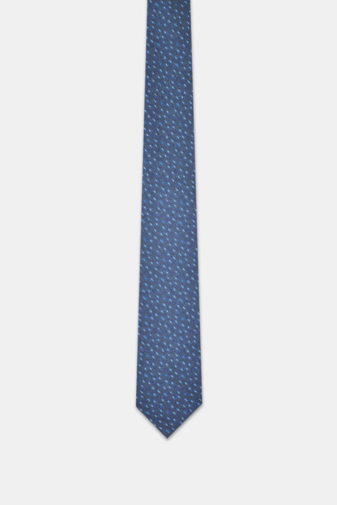 Jacquard Tie 7 cm Dark Blue
