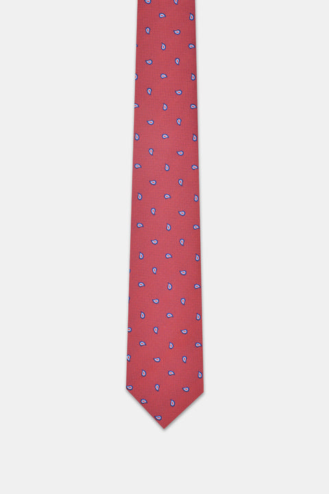 Jacquard Tie 7 cm Red