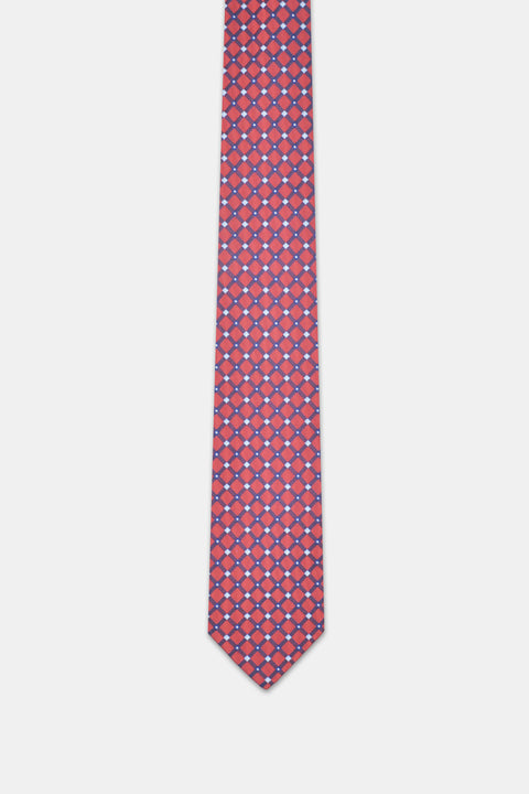 Jacquard Tie 7 cm Red