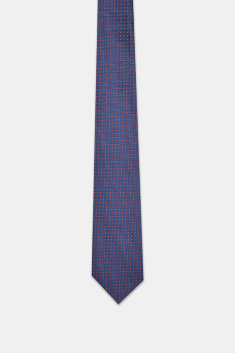 Jacquard Tie 7 cm Dark Blue