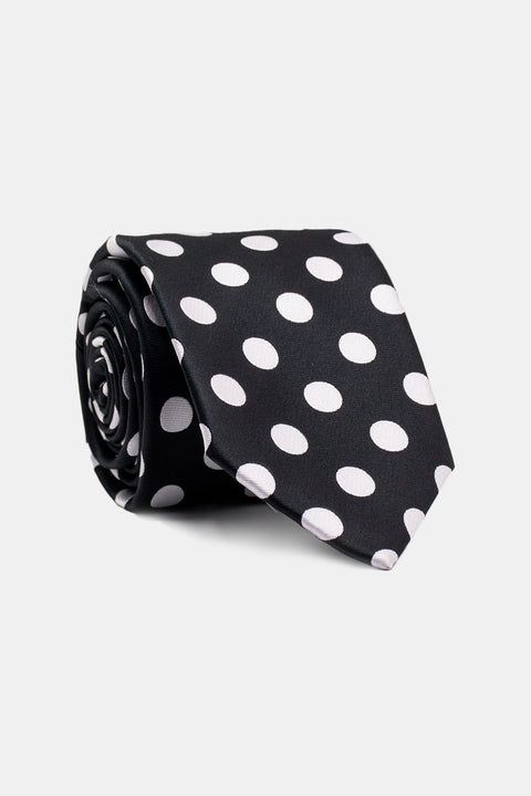 Jacquard Tie 7 cm Black