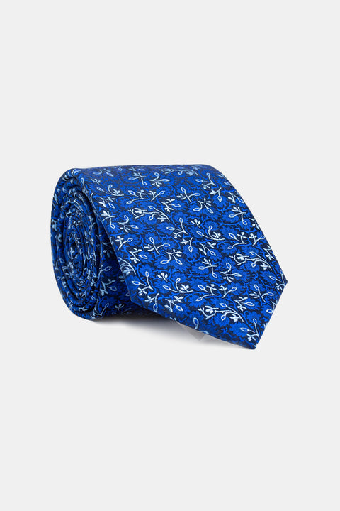 Jacquard Tie 7 cm Blue