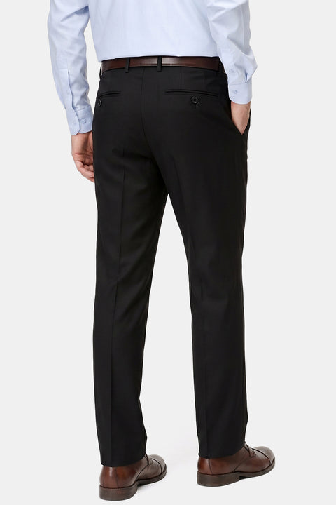Slim Straight Fit Classic Pants Black
