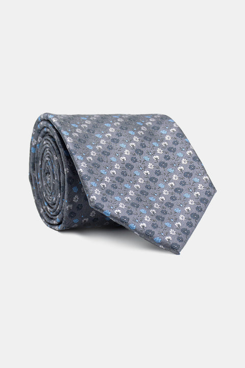 Jacquard Tie 7 cm Gray