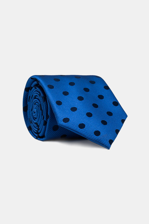 Jacquard Tie 7 cm Blue