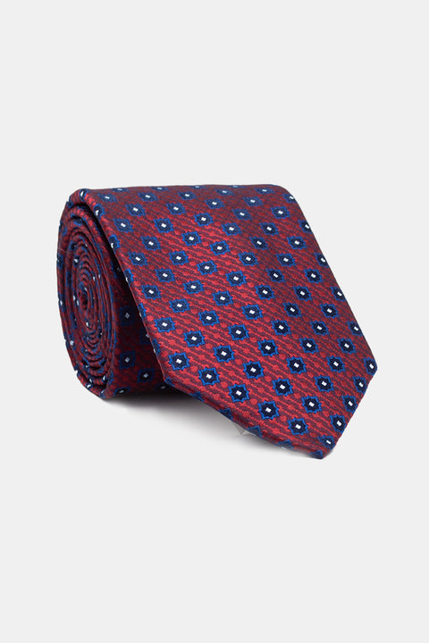 Jacquard Tie 7 cm Maroon