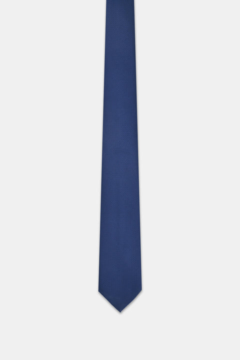 Jacquard Tie 7 cm Dark Blue