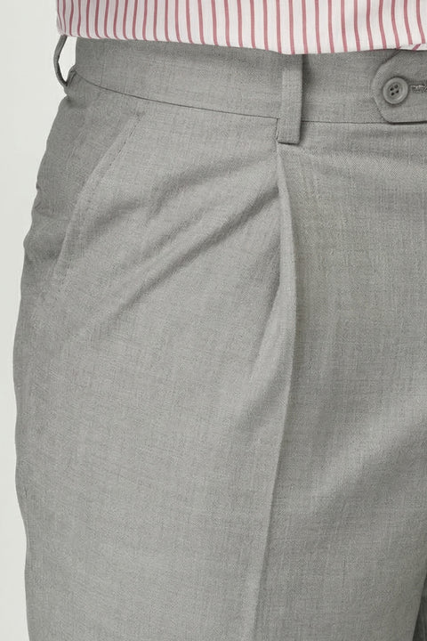 Slim Fit Classic Pants Light Gray