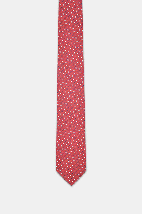 Jacquard Tie 7 cm Red